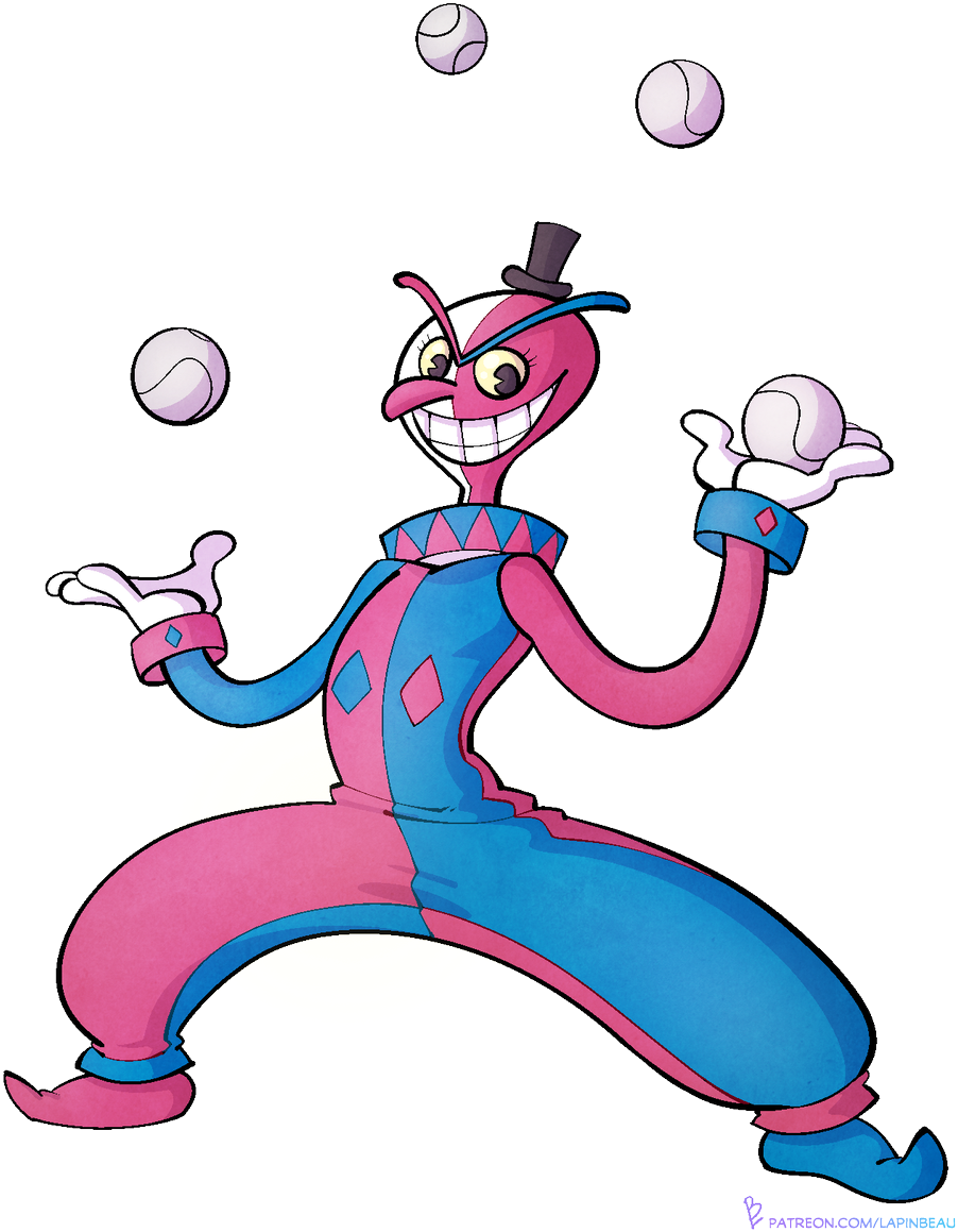 Naughty Jester - El Payaso De Cuphead Clipart (914x1200), Png Download