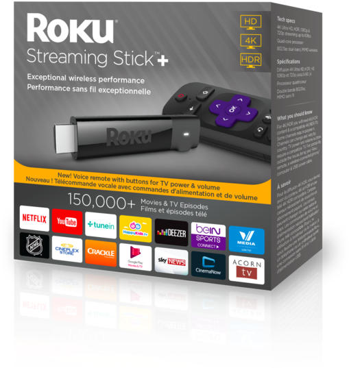 Roku Streaming Stick - Roku Streaming Stick Plus Clipart (800x730), Png Download