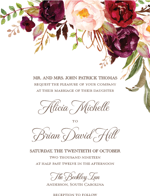 Autumn Wedding Invitations Autumn Wedding Invitations - Wine Bottle Design For Wedding Clipart (480x672), Png Download