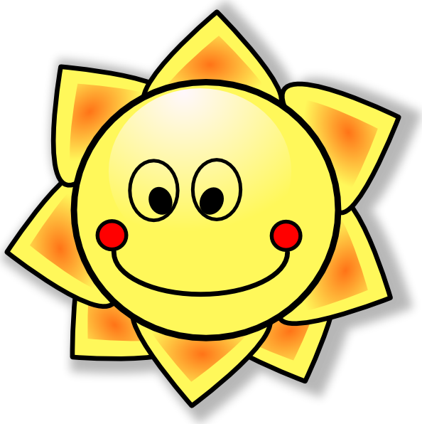 Smiling Sun Svg Clip Arts 594 X 596 Px - Png Download (594x596), Png Download