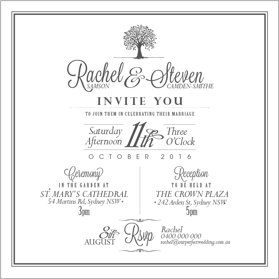 Wedding Invitation Square Treefit1200 Beautiful Invitations - Academic Certificate Clipart (1200x1200), Png Download