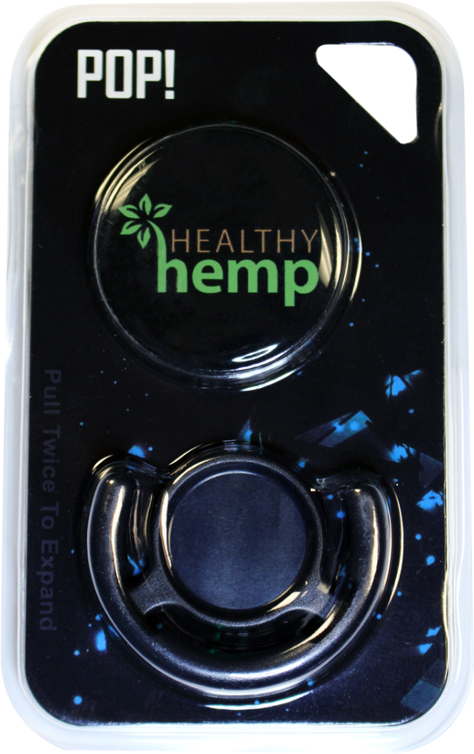 Healthy Hemp Logo Phone Accessory Black Background - Mobile Phone Clipart (1200x1200), Png Download