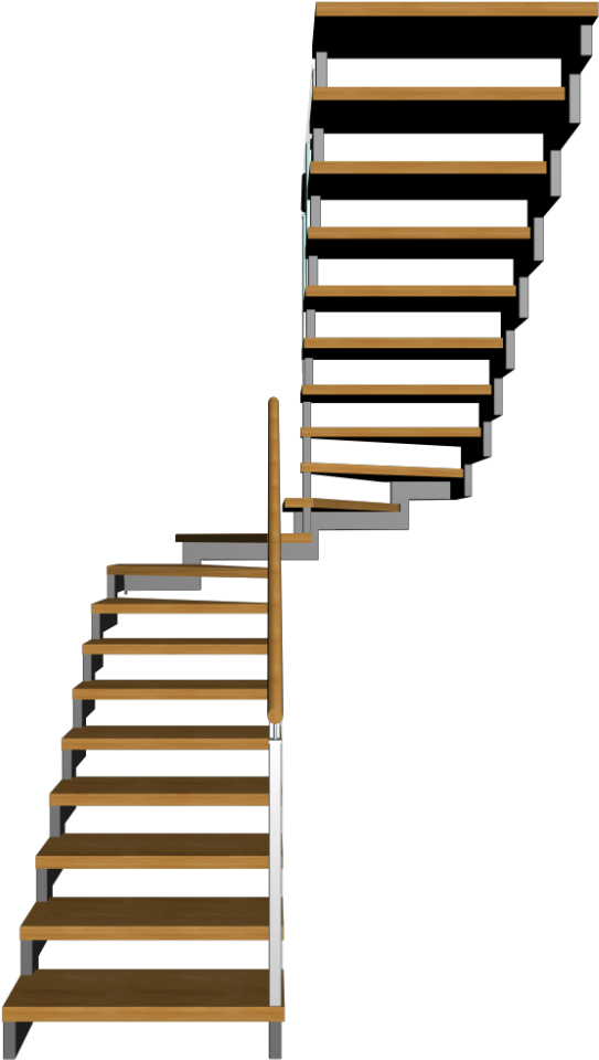 Half Landing Stairs Design And Decorate Your Ⓒ - 3d Stairs Transparent Clipart (1000x1000), Png Download