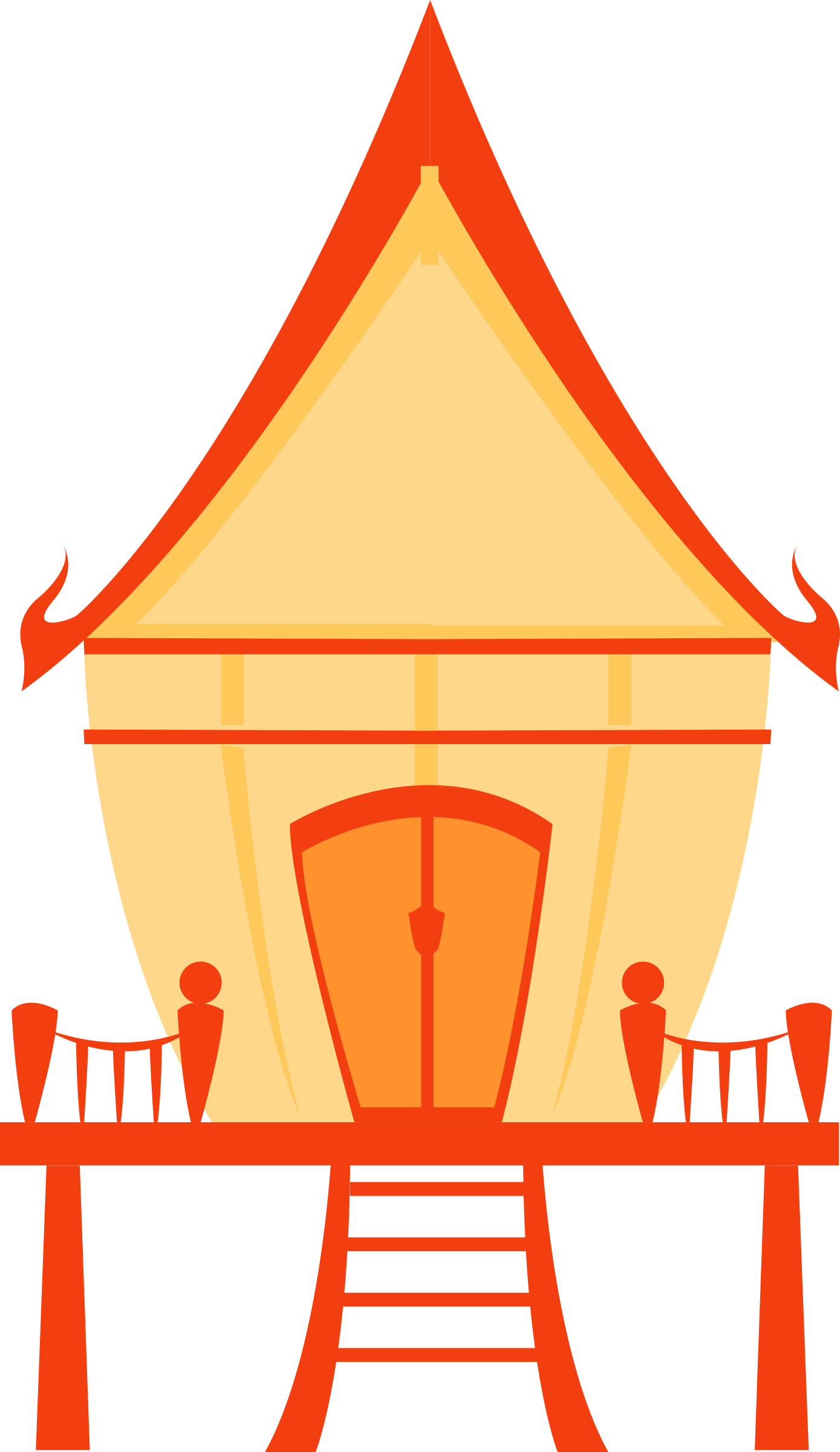 House Clipart Orange - Traditional House Icon - Png Download (1389x2400), Png Download