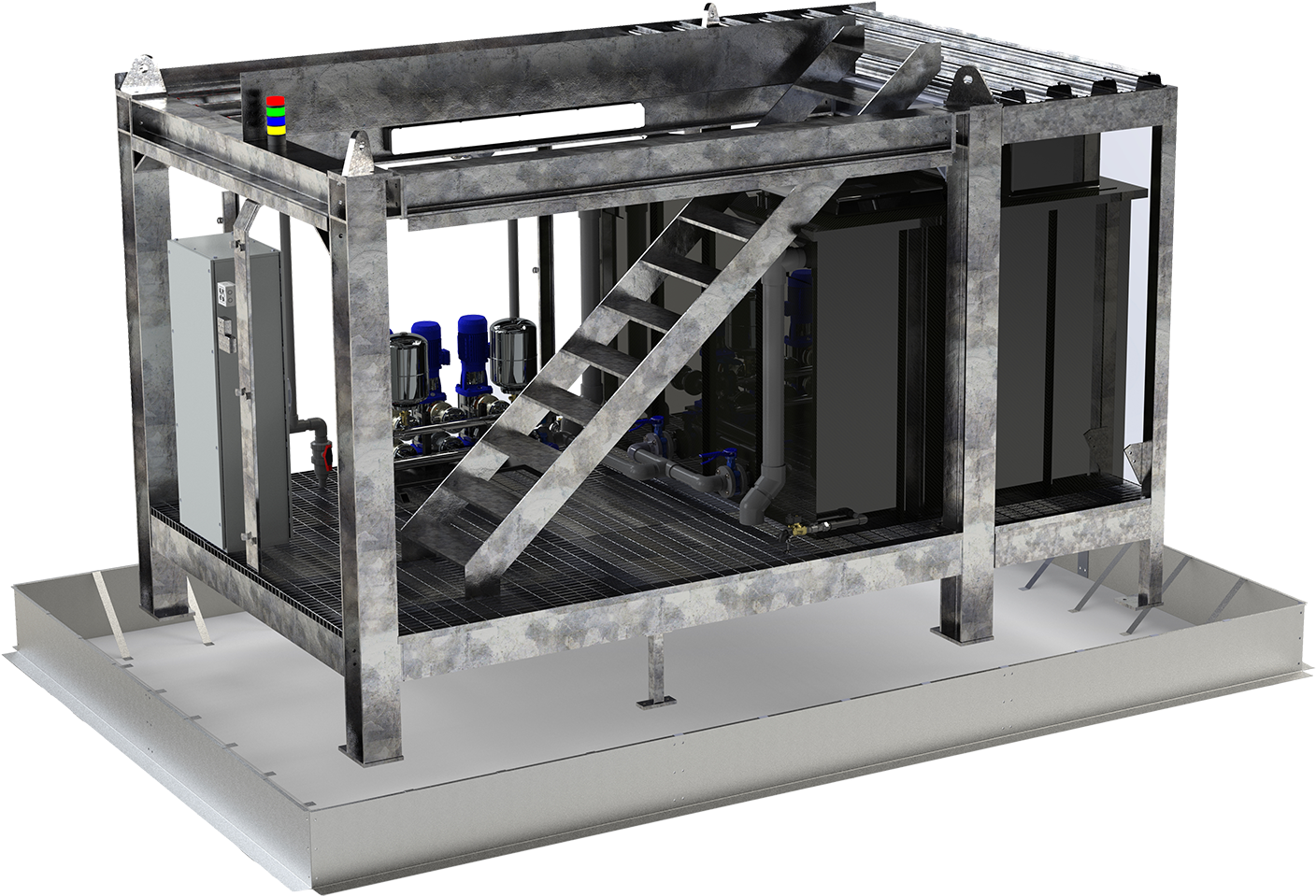 Uppr Render Staircase Side - Roman Temple Clipart (1500x1200), Png Download