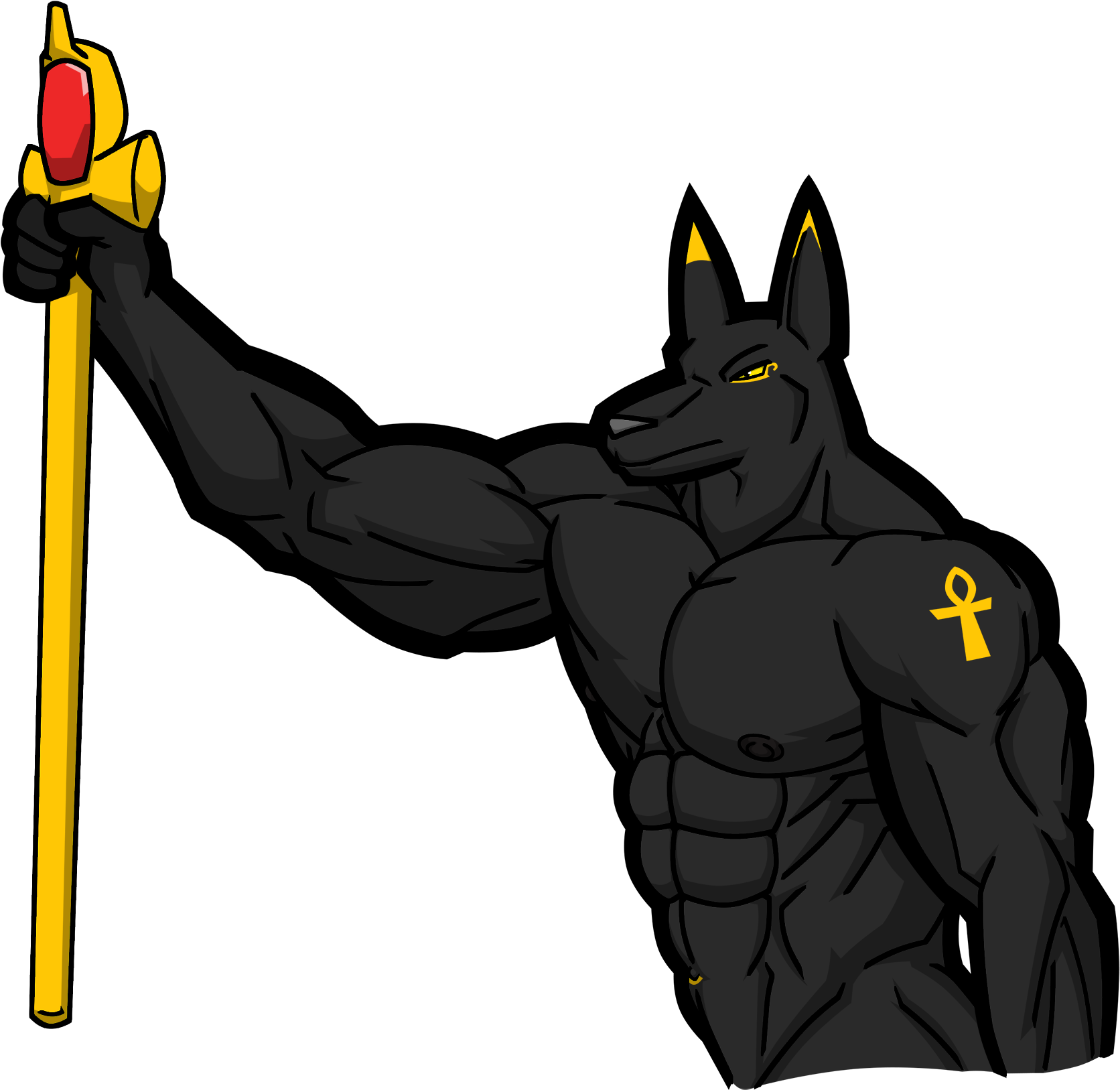 A New Year Anubis - Cartoon Clipart (1700x1700), Png Download