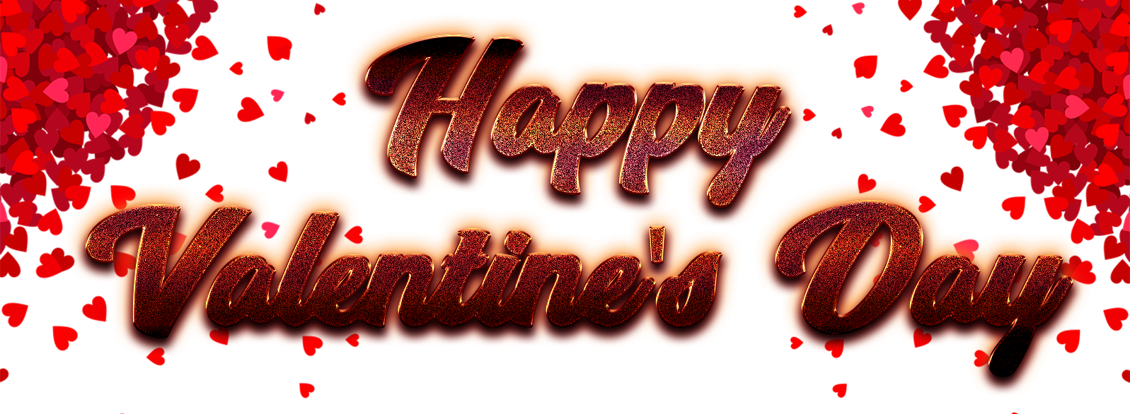 Happy Valentines Day Png Hd - Happy Valentine Day Word Clipart (1597x586), Png Download