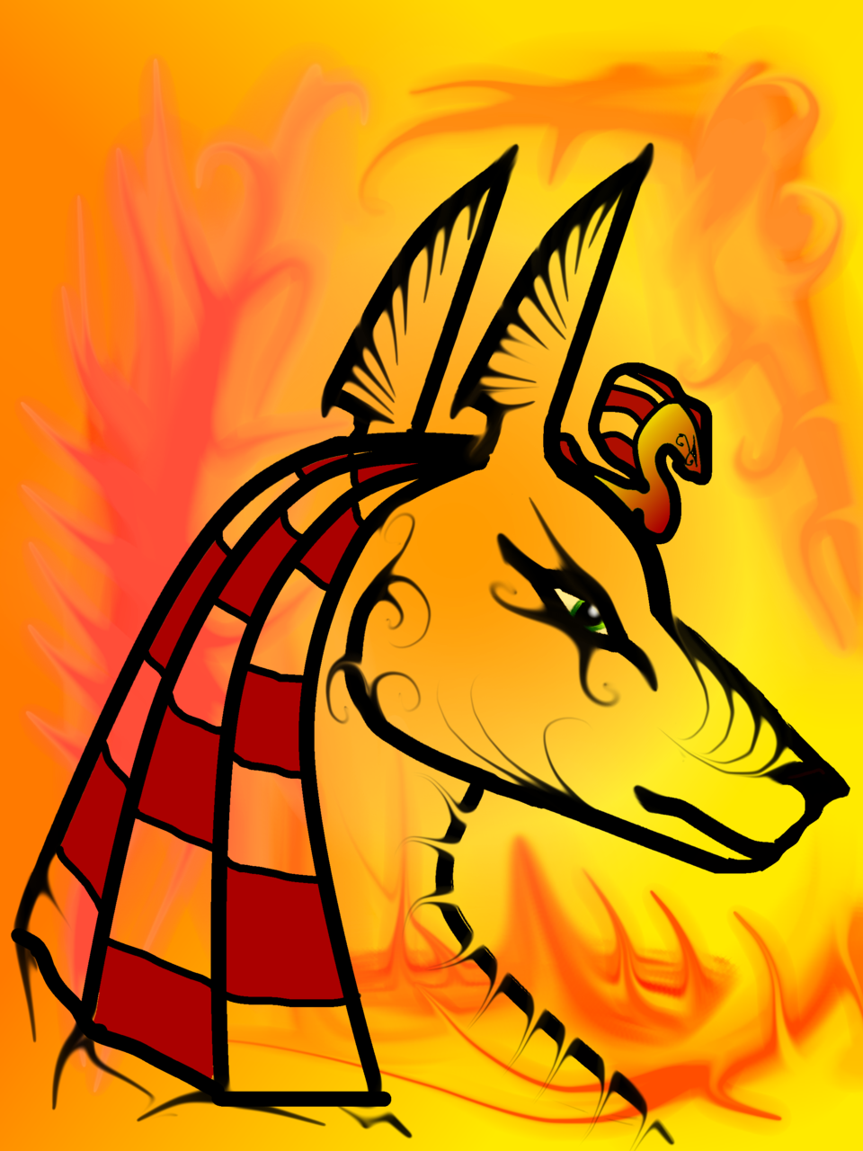 Anubis - Illustration Clipart (960x1280), Png Download