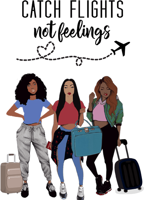 Catch Flight Not Feelings Png - Girl Clipart (500x667), Png Download