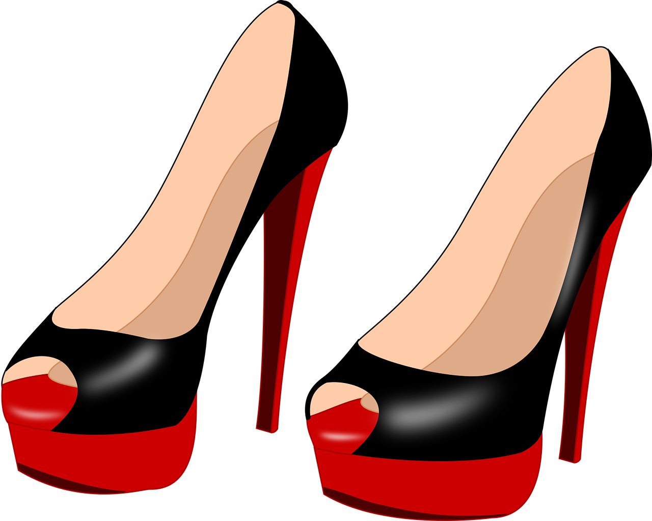 Free Icons Png - Pink High Heels Transparent Clipart (800x660), Png Download