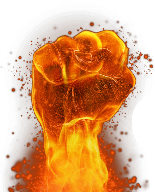 Hand On Fire Png Clipart (715x647), Png Download
