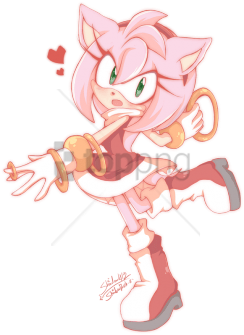 Free Png Download Amy Rose - Cartoon Clipart (480x658), Png Download