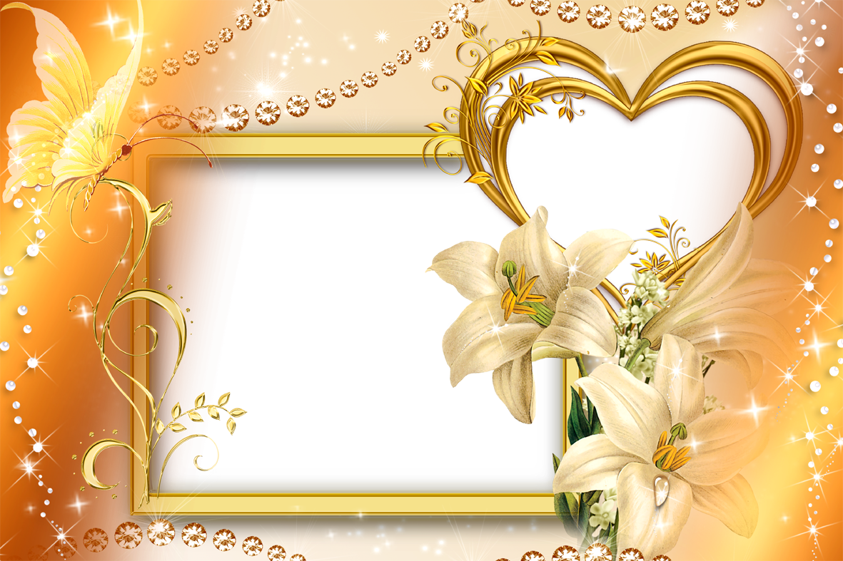 Yellow Love Frame Png - Love Frame Photo Png Clipart (1181x787), Png Download
