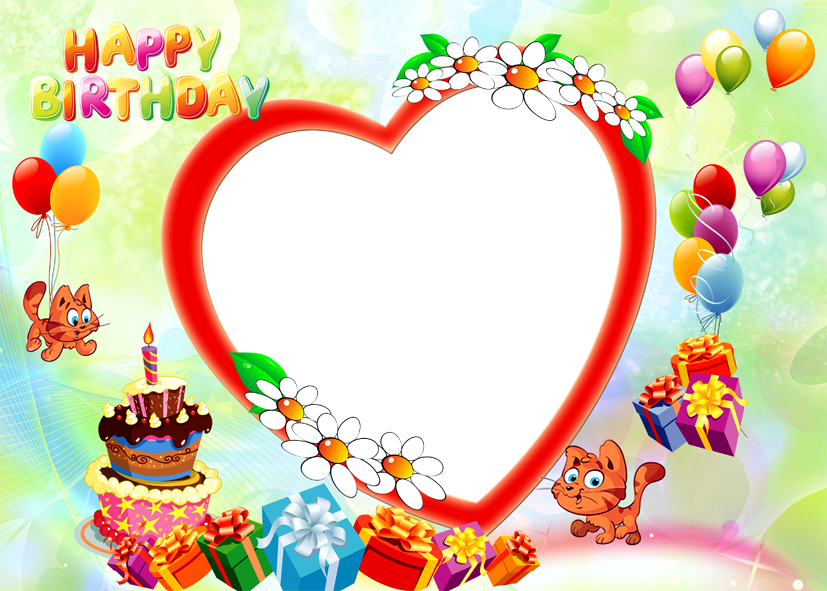 Happy Birthday Frame, Birthday Photo Frame, Birthday - Happy Birthday Frame Png Hd Clipart (827x591), Png Download