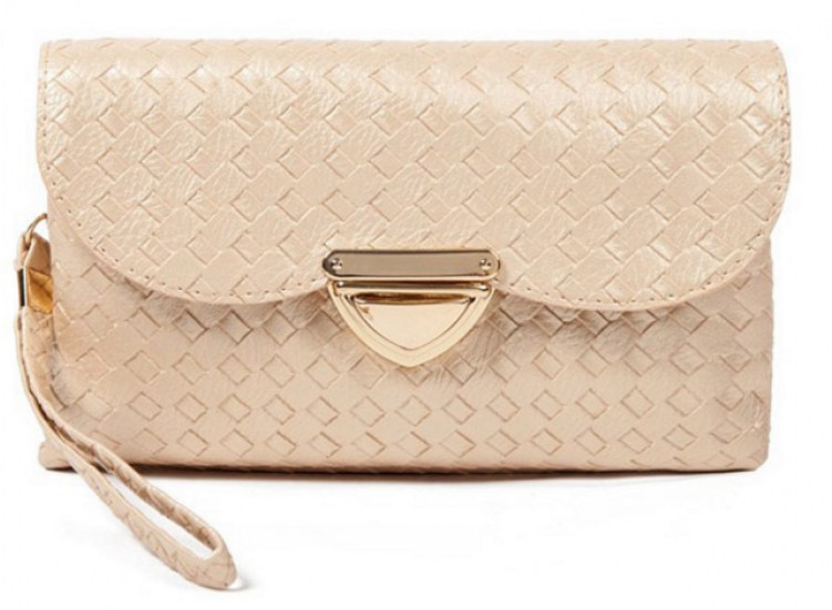 Vogue Star Basket Weave Designer Women Clutch Handbag - Shoulder Bag Clipart (750x750), Png Download