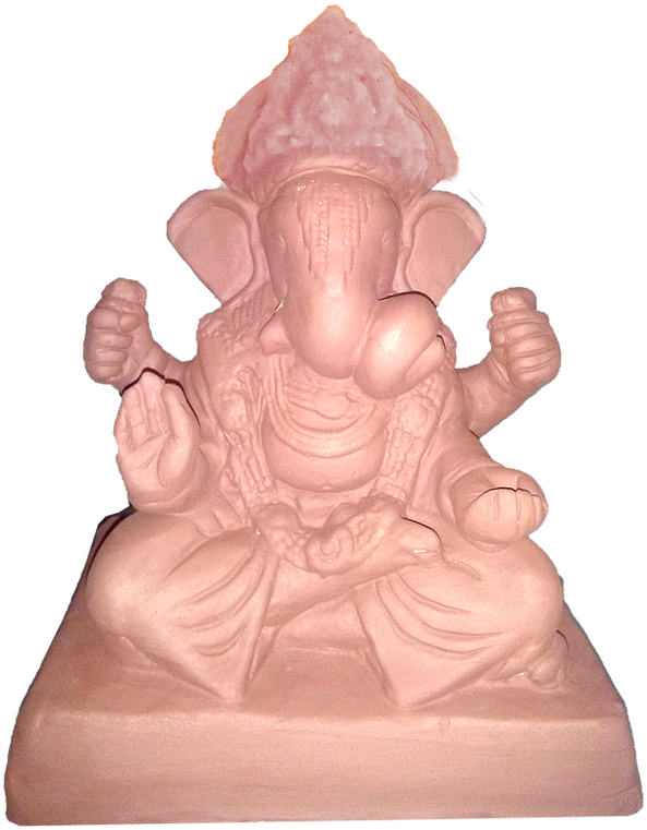 1 Feet Dagadusheth Ganesha Rs - Statue Clipart (600x800), Png Download