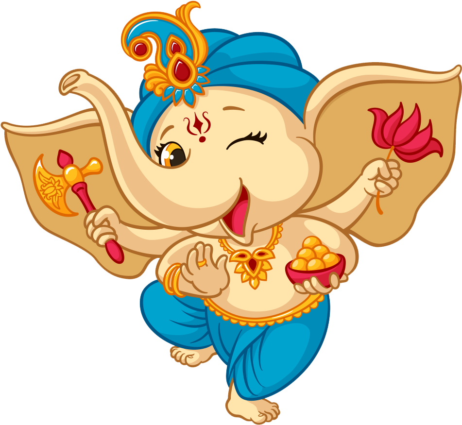 Visit - Baby Ganesha Clipart (1000x1000), Png Download