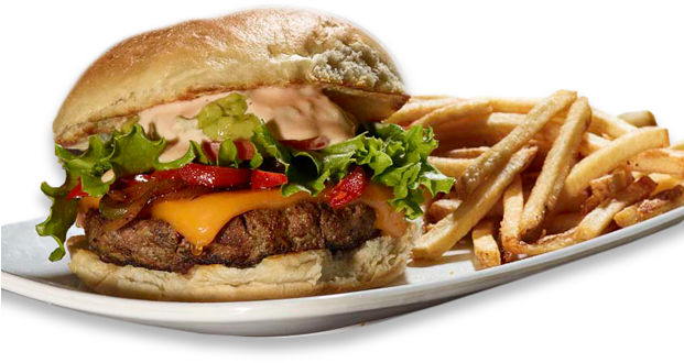 Burger - Fast Food Clipart (620x638), Png Download