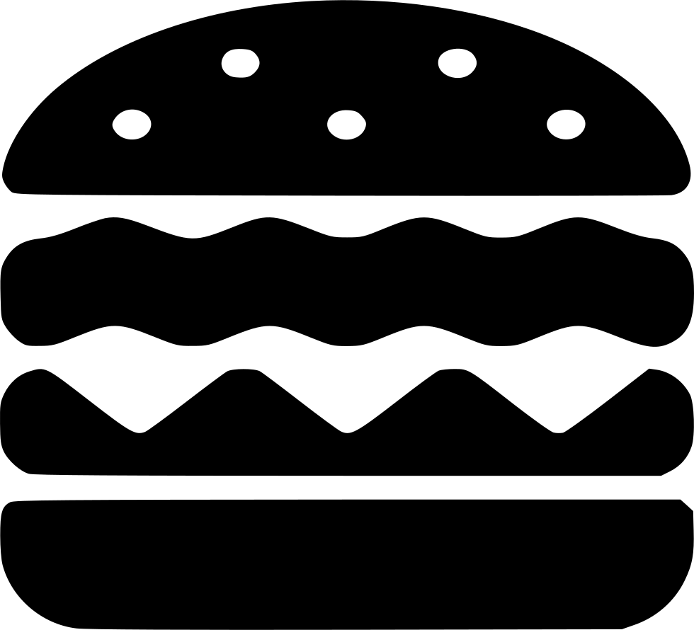 Png File Svg - Burger Icon Vector Png Clipart (980x890), Png Download