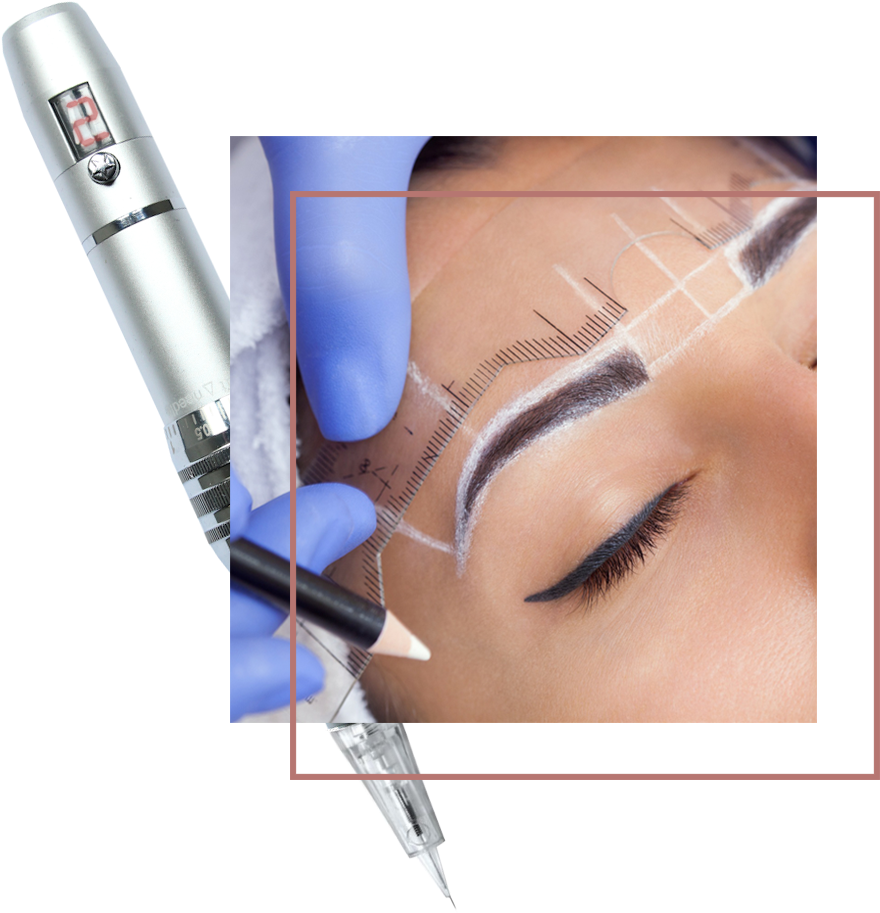 Makeup-kit - Microblading Training Eyebrows Clipart (952x950), Png Download
