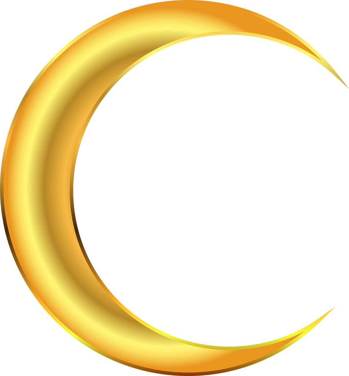 Half Moon Gold Png Clipart Large Size Png Image PikPng