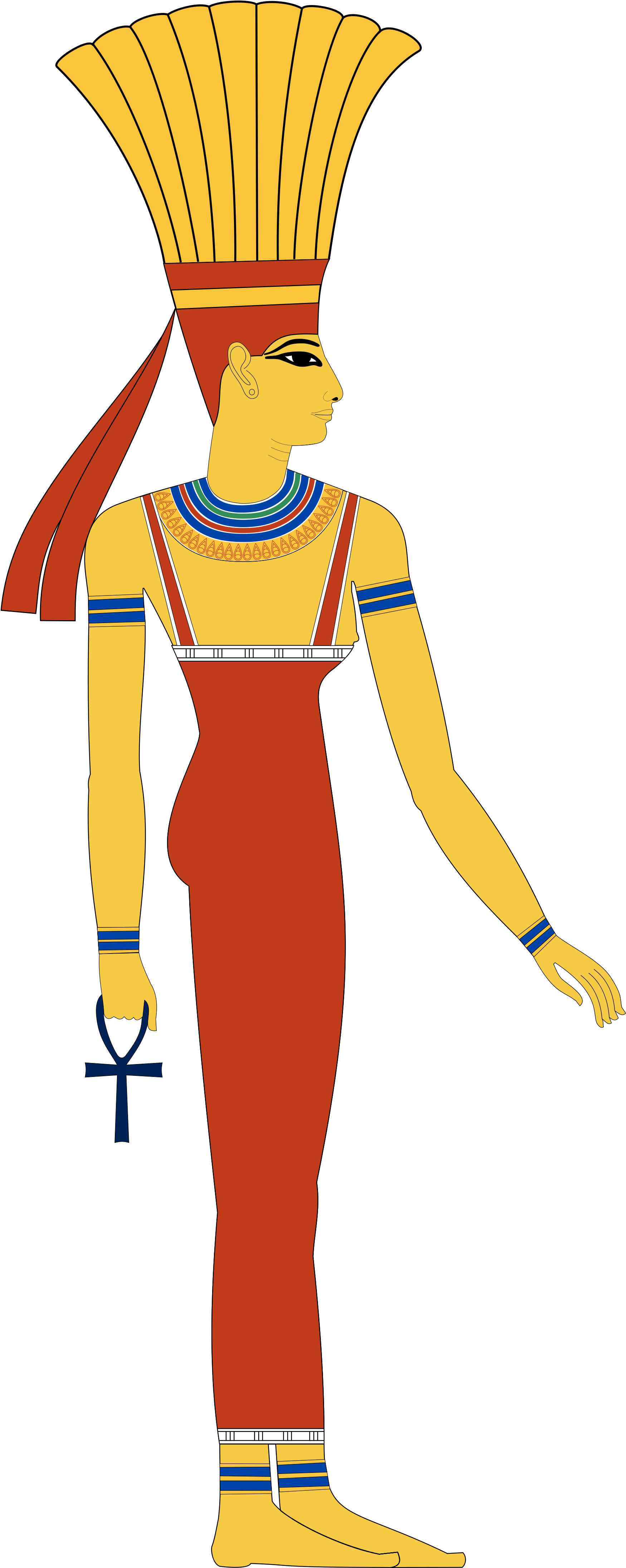 Goddess Anuket Image-pl93 - Isis Ancient Egypt Gods Clipart (2000x4457), Png Download