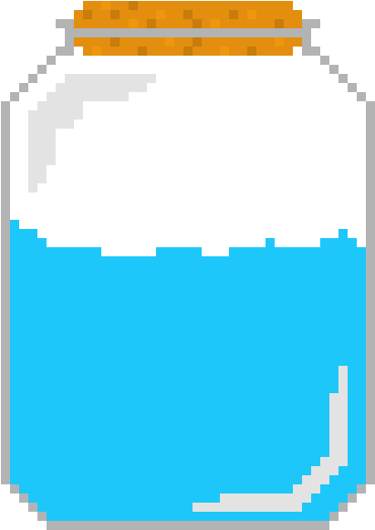 Water Jar - Pixel Text Bubble Png Clipart (510x660), Png Download