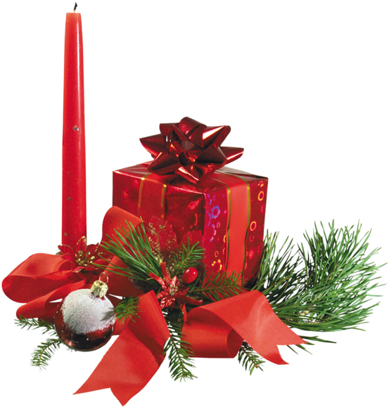 Christmas Candle Card Clipart (600x600), Png Download