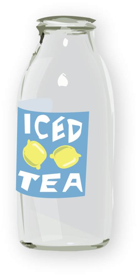 Glass Bottle Icetea Z 500 - Water Bottle Clipart (1000x1000), Png Download