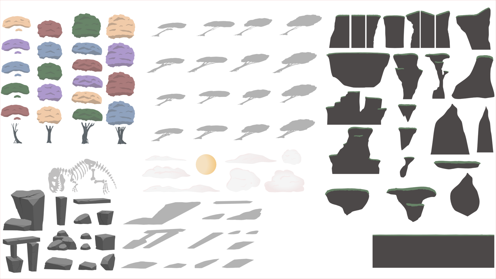 Mountains - Design 2d Platformer Art Clipart (1991x1120), Png Download