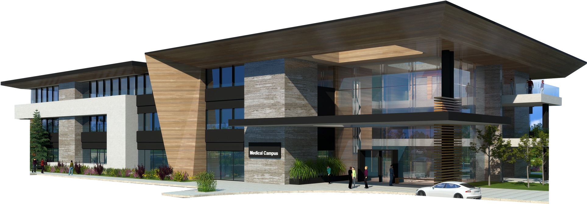 Denver Modern Offices - Modern Home Png Clipart (2000x1124), Png Download