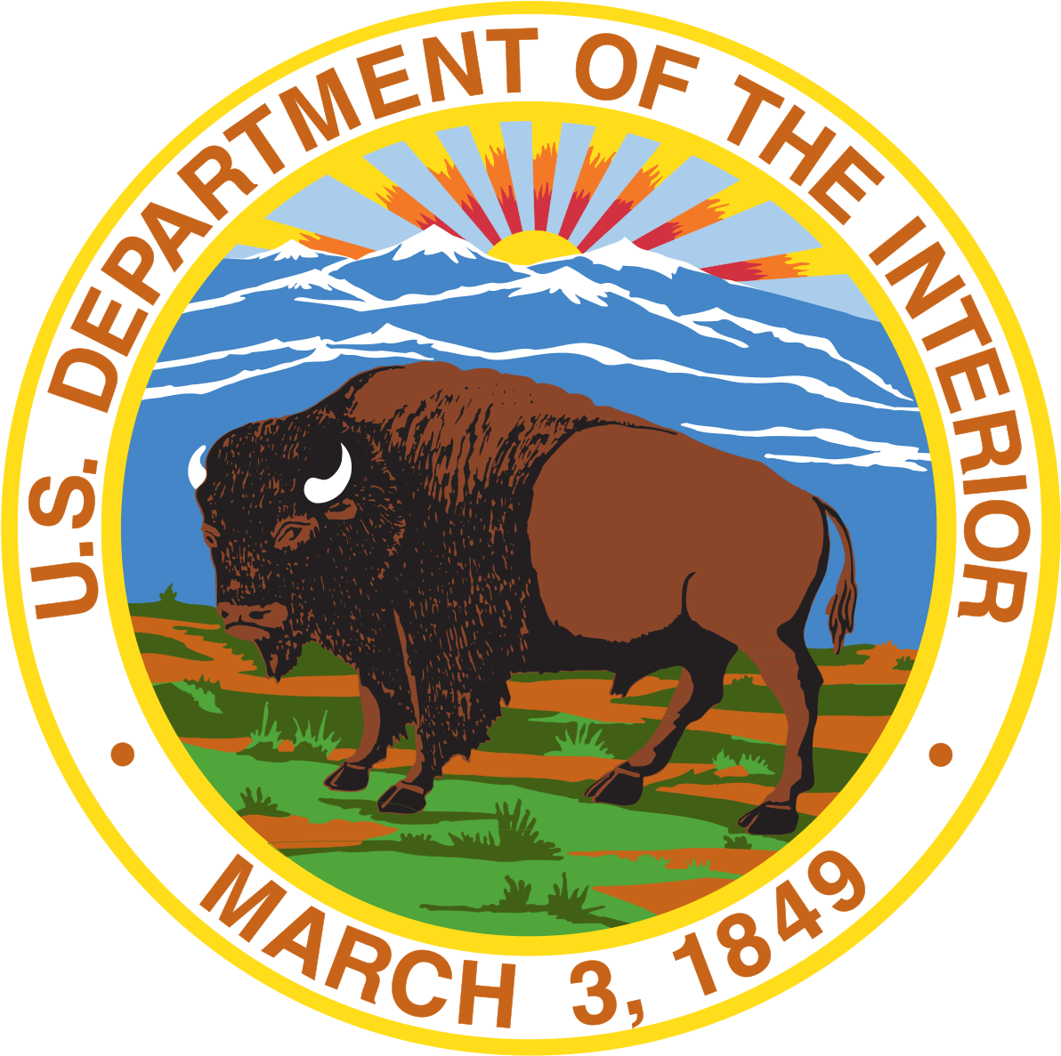 Buffalo - Us Department Of The Interior Logo Clipart (1028x1024), Png Download