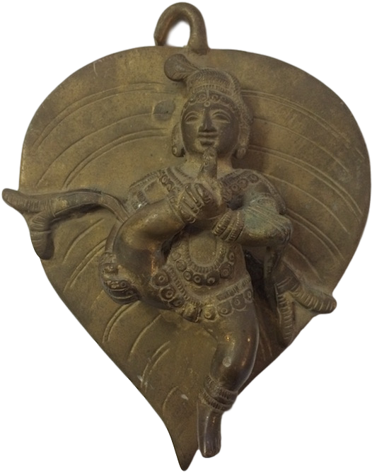 Baby Krishna Leaf - Bronze Clipart (600x800), Png Download
