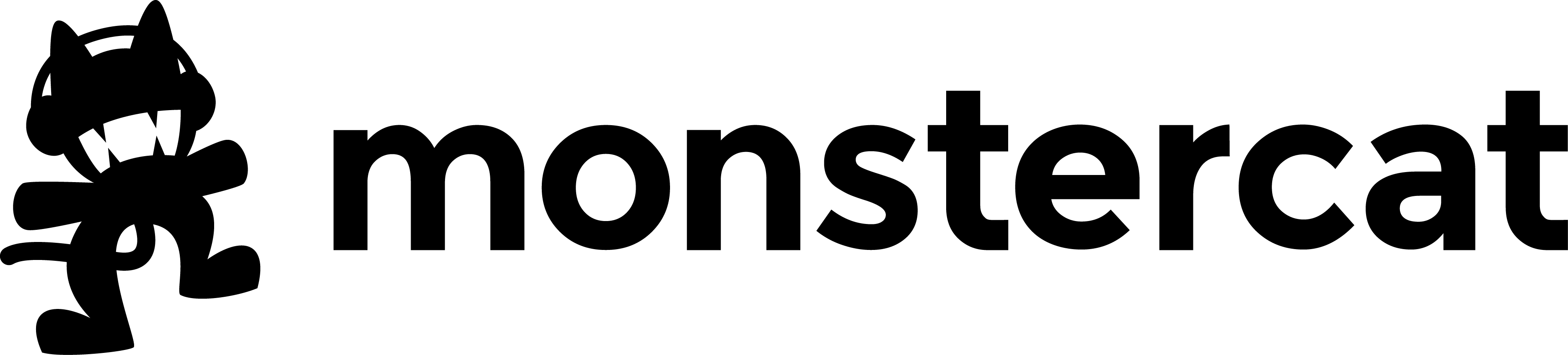 Monstercat Logo Typeface Normal - Monstercat Logo Clipart (3742x848), Png Download