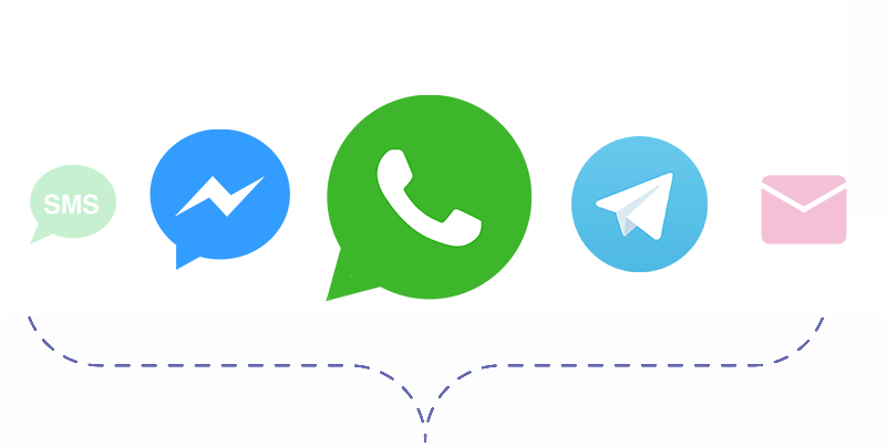 Social Icons - Circle Clipart (1097x429), Png Download