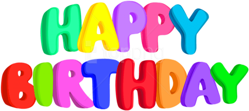 Free Png Download Happy Birthday Text Png Images Background - Happy Birthday Text Png Clipart (850x386), Png Download