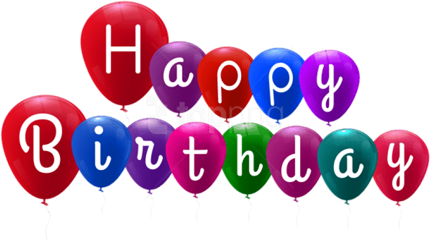 Free Png Download Happy Birthday Balloons Png Png Images - Happy Birthday Balloon Png Clipart (850x485), Png Download