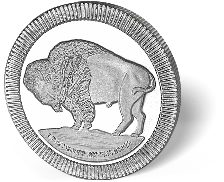 Picture Of 1 Oz Silver Buffalo Round - Indian Elephant Clipart (800x650), Png Download