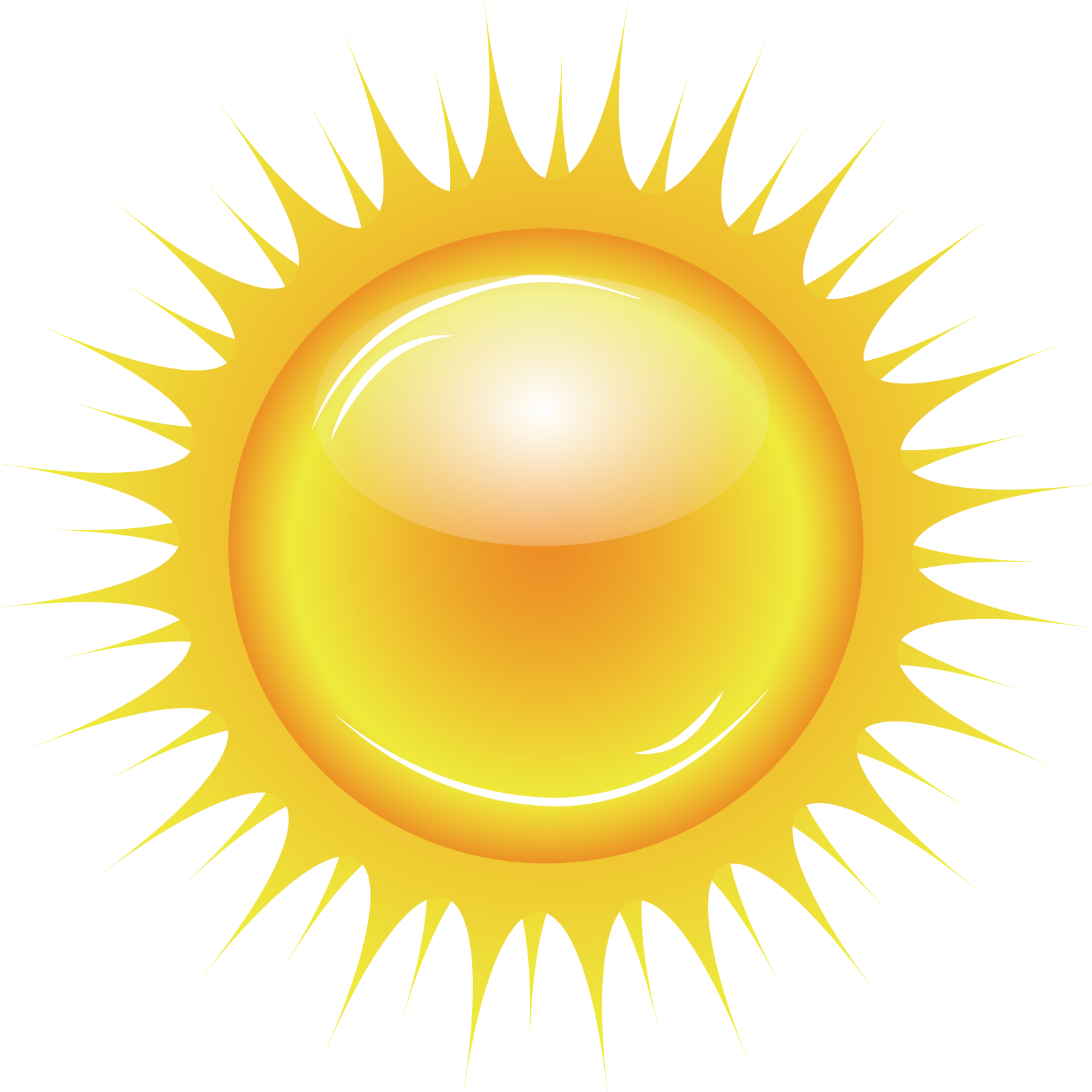 Vector Sun Sunshine Yellow Free Clipart Hd Clipart - Sun Vector Png Transparent Png (1621x1621), Png Download