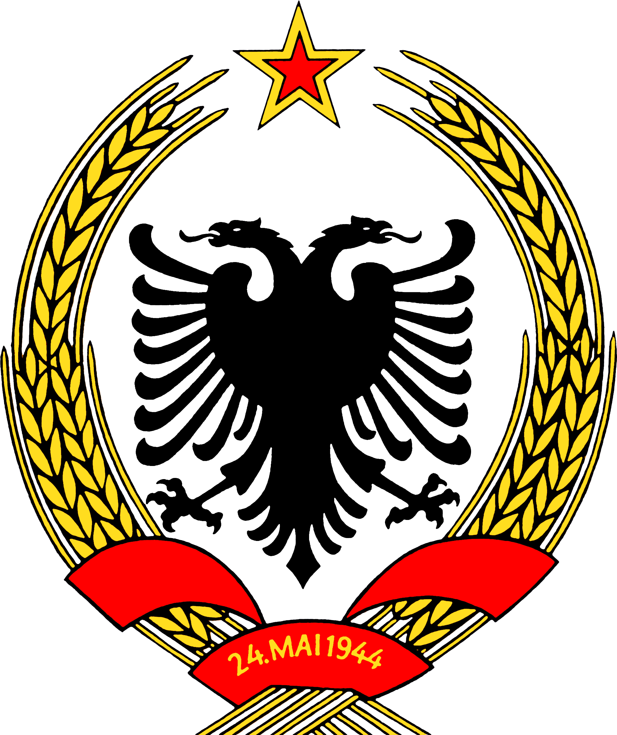 Coat Of Arms Of The People’s Republic Of Albania - Communist Albanian