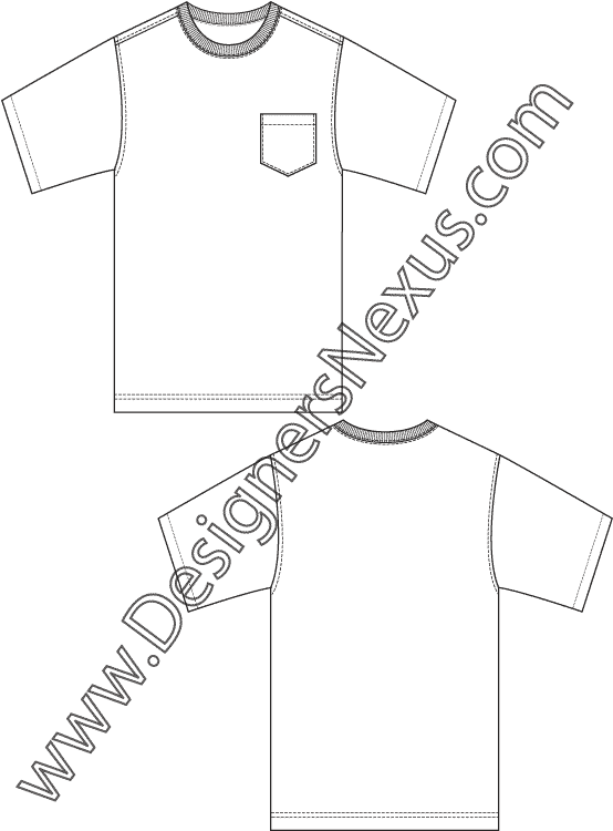 Dress Shirt Clipart Flat Sketch Men's - Active Shirt - Png Download (612x792), Png Download