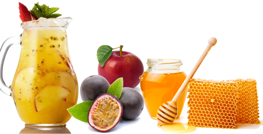 Passion With Honey Juice - Passion Fruit Honey Drink Clipart (900x459), Png Download