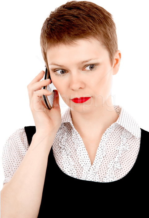 Business Woman On Mobile Phone Png - Woman On Phone Png Clipart (481x743), Png Download