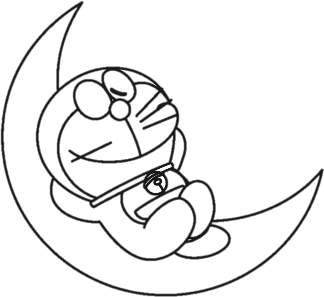 Picture Free Stock Doraemon Creationz Download Share - Line Art Doraemon Clipart (670x869), Png Download