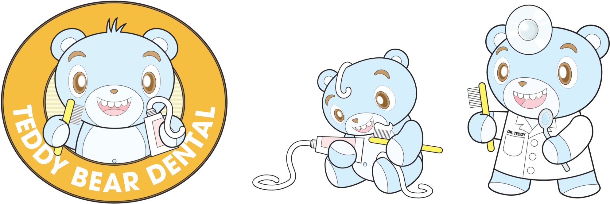 Teddy Bear Dentist Clipart (2048x812), Png Download