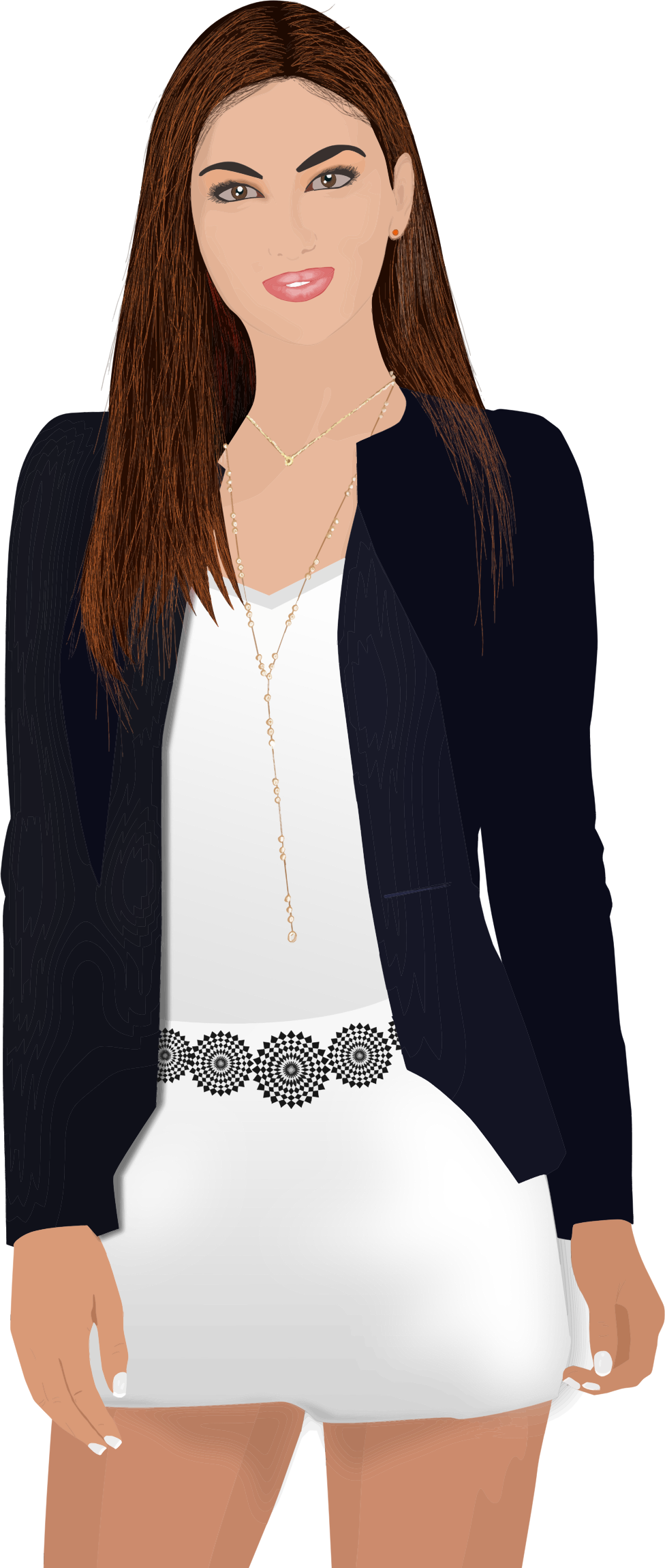Free - Business Woman Clip Art - Png Download (976x2299), Png Download