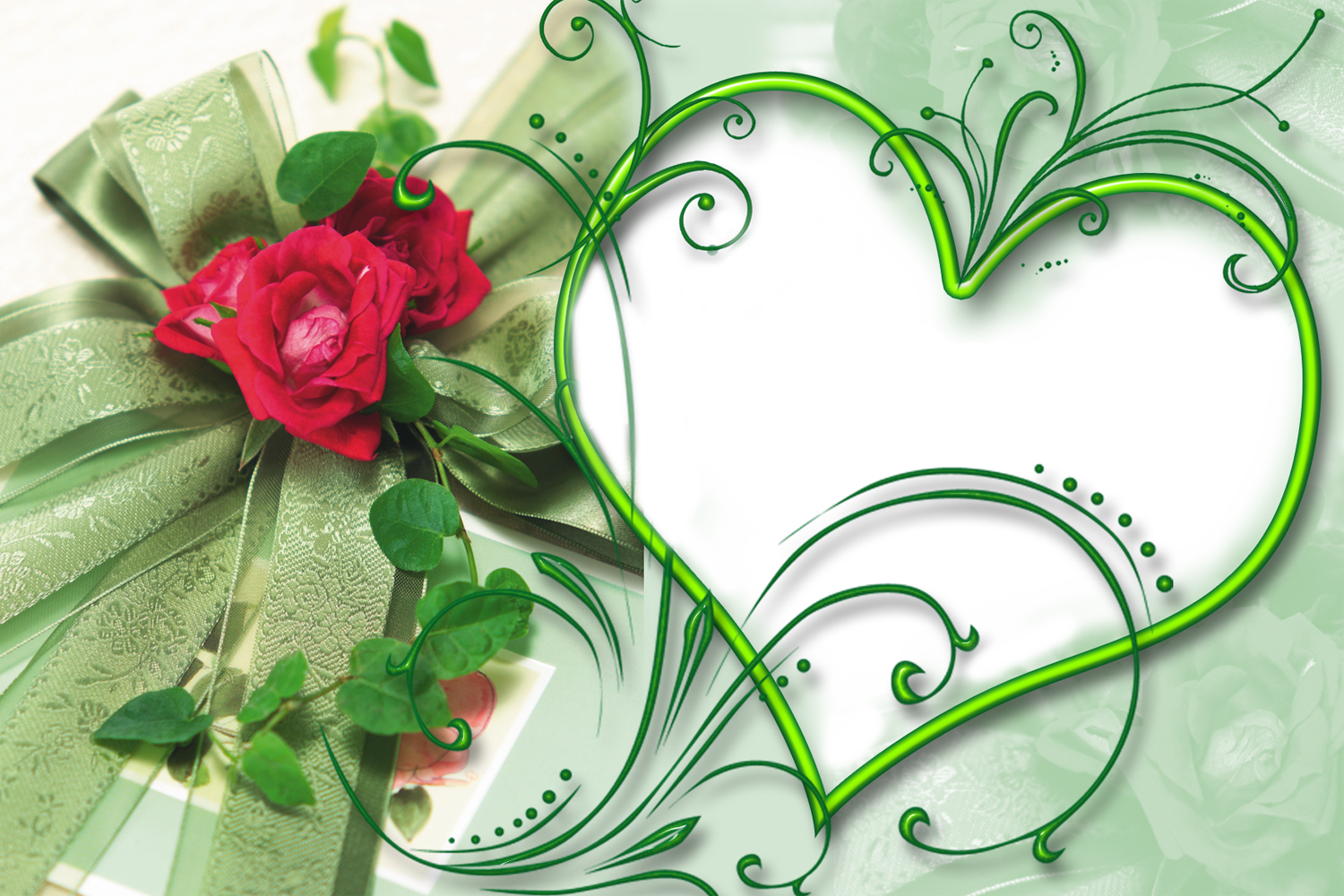 Free Photoshop Backgrounds High Resolution Wallpapers - Green Wedding Background Png Clipart (1500x1000), Png Download