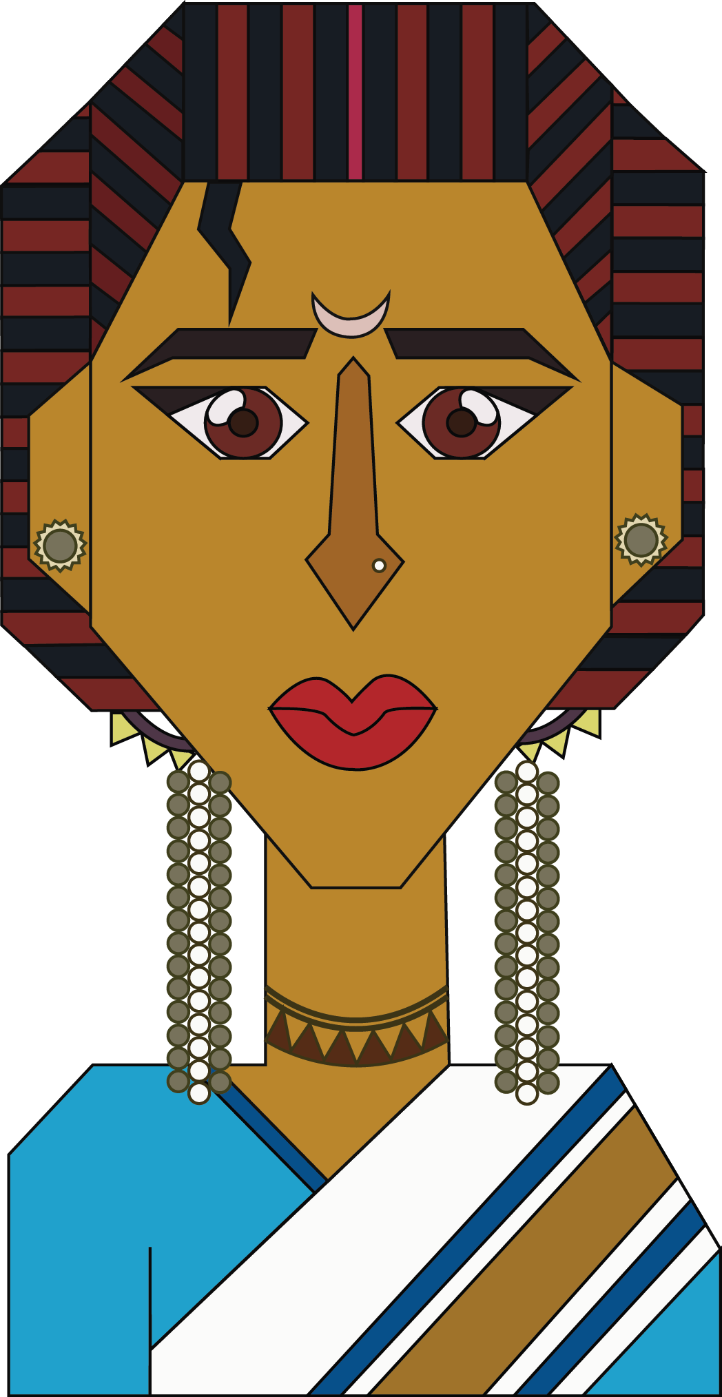 South Indian Woman - Illustration Clipart (1048x2028), Png Download