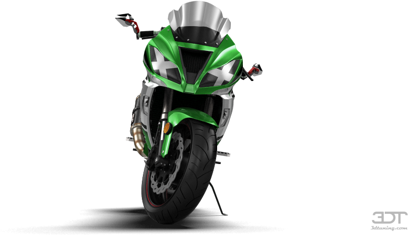 Kawasaki Ninja Zx 6r Sport Bike - 3d Tuning Clipart - Large Size Png