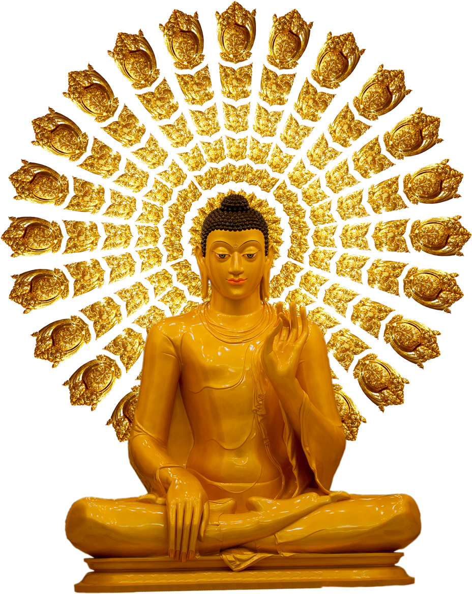 Image Associée Buddhist Art, Nirvana, Buddha, Or, Namaste, - Buddha Statue In Mahamevnawa Asapuwa Clipart (1000x1238), Png Download